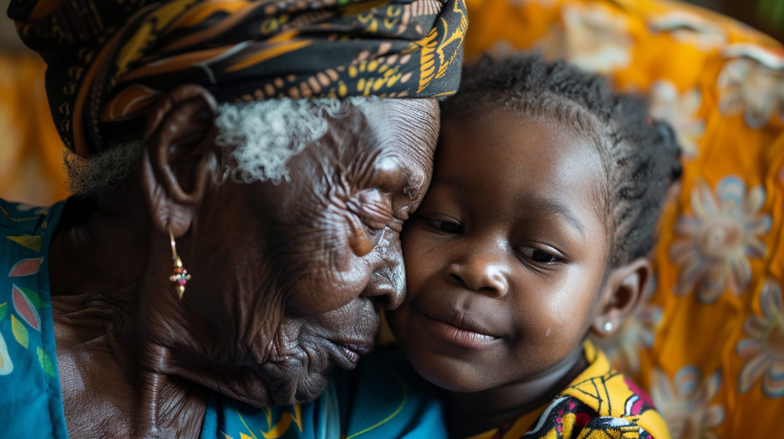 grandmother showing affection towards grandchild grandparent s day